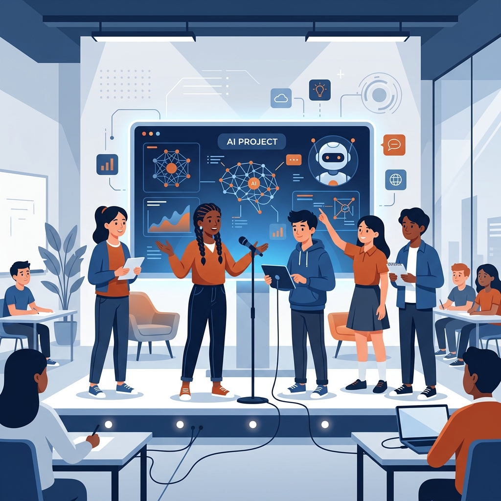 Yläkoululaiset tutkimassa dataa